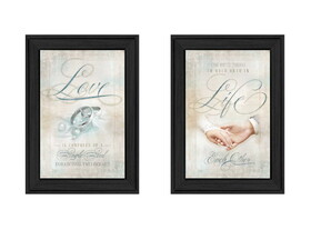 "Love Collection" 2-Piece Vignette by Mollie B., Printed Wall Art, Ready to Hang Framed Poster, Black Frame B06786777