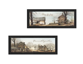 "Farms Collection" 2-Piece Vignette by John Rossini, Printed Wall Art, Ready to Hang Framed Poster, Black Frame B06786781