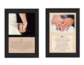 "Marriage Collection" 2-Piece Vignette by B. Mohr and J. Spivey, Printed Wall Art, Ready to Hang Framed Poster, Black Frame B06786784