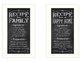 "Family Recipe Collection" 2-Piece Vignette by Susan Ball, Printed Wall Art, Ready to Hang Framed Poster, White Frame B06786793