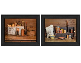 "Baking Supplies Collection" 2-Piece Vignette by Billy Jacobs, Printed Wall Art, Ready to Hang Framed Poster, Black Frame B06786800