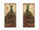 "Peacock Collection" 2-Piece Vignette by John Jones, Printed Wall Art, Ready to Hang Framed Poster, White Frame B06786817