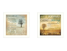 "Meaning Collection" 2-Piece Vignette by Marla Rae, Printed Wall Art, Ready to Hang Framed Poster, White Frame B06786823