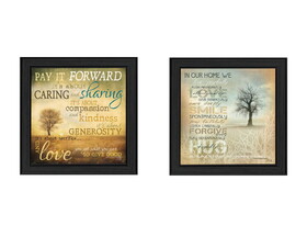 "Meaning Collection" 2-Piece Vignette by Marla Rae, Printed Wall Art, Ready to Hang Framed Poster, Black Frame B06786824