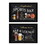 "Sports Bar Collection" 2-Piece Vignette by Debbie DeWitt, Printed Wall Art, Ready to Hang Framed Poster, Black Frame B06786833