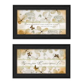 "Plant Kindness Collection" 2-Piece Vignette by Robin-Lee Vieira, Printed Wall Art, Ready to Hang Framed Poster, Black Frame B06786851