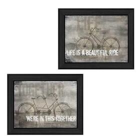 "in this Together Collection" 2-Piece Vignette by Marla Rae, Printed Wall Art, Ready to Hang Framed Poster, Black Frame B06786878
