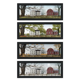 "Four Seasons Collection II" 4-Piece Vignette by Billy Jacobs, Black Frame B06786892