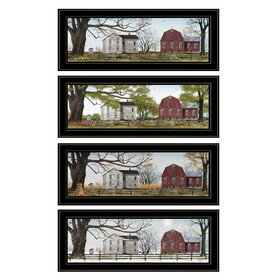 "Four Seasons Collection II" 4-Piece Vignette by Billy Jacobs, Black Frame B06786893