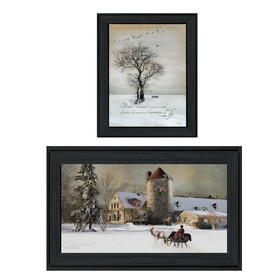"Winter Harmony Vignette Collection" by Robin-Lee Vieira, Printed Wall Art, Ready to Hang Framed Poster, Black Frame B06786906