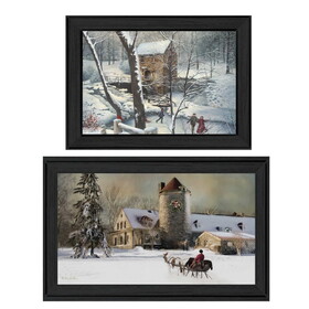 "Millhouse Vignette Collection" by R. Vieira and G. Turley, Printed Wall Art, Ready to Hang Framed Poster, Black Frame B06786910