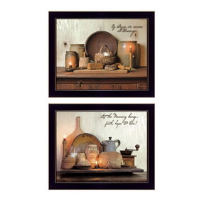 "by Grace Collection" 2-Piece Vignette by Susan Boyer, Printed Wall Art, Ready to Hang Framed Poster, Black Frame B06786995
