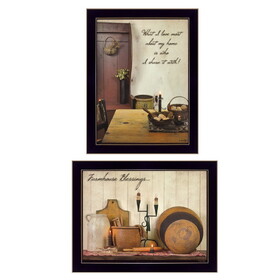 "What I Love Most Collection" 2-Piece Vignette by Susan Boyer, Printed Wall Art, Ready to Hang Framed Poster, Black Frame B06786996