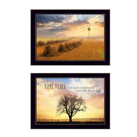 "Amish Country Collection" 2-Piece Vignette by Lori Deiter, Printed Wall Art, Ready to Hang Framed Poster, Black Frame B06787005