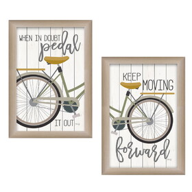 "Pedal it Out" 2-Piece Vignette by Marla Rae, Beige Frame B06787012