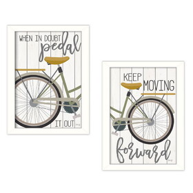 "Pedal it Out" 2-Piece Vignette by Marla Rae, White B06787014