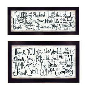 "Thank You Lord" 2-Piece Vignette by Annie LaPoint, Black Frame B06787088