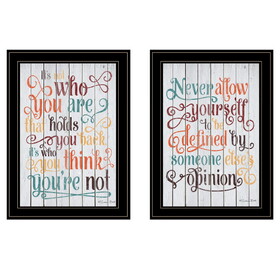 "Who You Think" 2-Piece Vignette by Susan Ball, Black Frame B06787102
