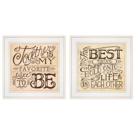 "Together / Each Other" 2-Piece Vignette by Deb Strain, White Frame B06787128