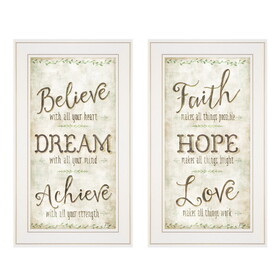 "Faith / Believe" 2-Piece Vignette by Mollie B, White Frame B06787132