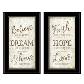 "Faith / Believe" 2-Piece Vignette by Mollie B, Black Frame B06787133