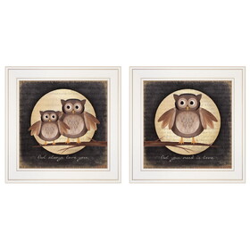 "Owl Always Love & Need You" 2-Piece Vignette by Marla Rae, White Frame B06787138