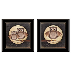 "Owl Always Love & Need You" 2-Piece Vignette by Marla Rae, Black Frame B06787139