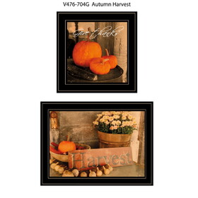 "Autumn Harvest" 2-Piece Vignette by Anthony Smith, Black Frame B06787148