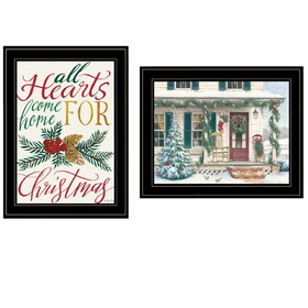 "Come Home for Christmas" 2-Piece Vignette by Cindy Jacobs and Richard Cowdrey, Black Frame B06787154