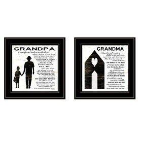 "My Grandparents are the Best" 2-Piece Vignette by Cindy Jacobs, Black Frame B06787173