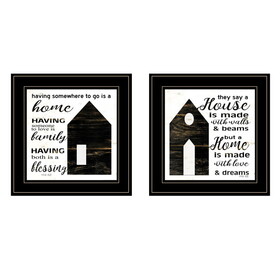 "House/Blessing" 2-Piece Vignette by Cindy Jacobs, Black Frame B06787174