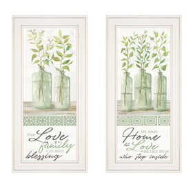 "Home and Family" 2-Piece Vignette by Cindy Jacobs, White Frame B06787176