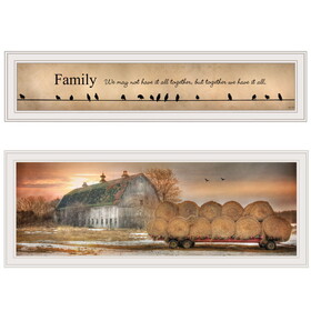 "Together Blessed We Have It All" 2-Piece Vignette by Lori Deiter, White Frame B06787184