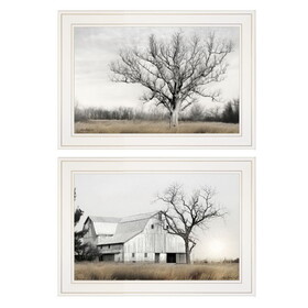 "Ohio Fields I" 2-Piece Vignette by Lori Deiter, White Frame B06787202