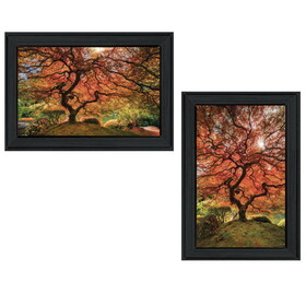 "First Colors of Fall II" 2-Piece Vignette by Moises Levy, Black Frame B06787210