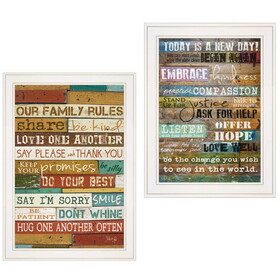 "Today Is" 2-Piece Vignette by Marla Rae, White Frame B06787217