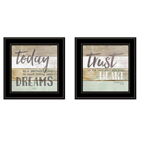 "Trust in the Lord" 2-Piece Vignette by Marla Rae, Black Frame B06787222