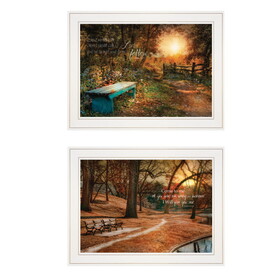 "Resting Places" 2-Piece Vignette by Robin-Lee Vieira, White Frame B06787238