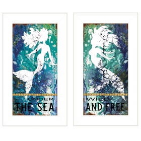 "Under The Sea" 2-Piece Vignette by Cindy Jacobs, White Frame B06787258
