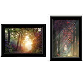 "Path of Happiness" 2-Piece Vignette by Martin Podt, Black Frame B06787285