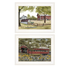 "The Spring House" 2-Piece Vignette by Billy Jacob, White Frame B06787292