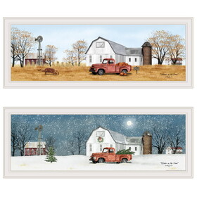 "Billy Jacobs Seasonal-Autumn/Winter" 2-Piece Vignette, White Frame B06787309