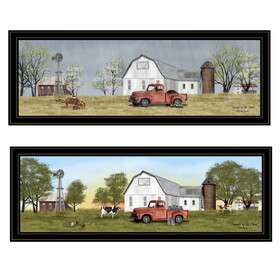 Trendy Decor 4U "Billy Jacobs Summer/Spring Seasonal" Framed Wall Art, Modern Home Decor 2 Piece Vignette for Living Room, Bedroom & Farmhouse Wall Decoration by Billy Jacobs B06787312