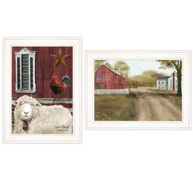 "Good Morning" 2-Piece Vignette by Billy Jacobs, White Frame B06787317
