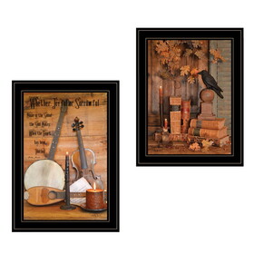 "Music / Nevermore" 2-Piece Vignette by Billy Jacobs, Black Frame B06787334