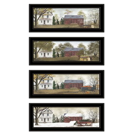 "Season's Collection" 4-Piece Vignette by Billy Jacobs, Black Frame B06787340
