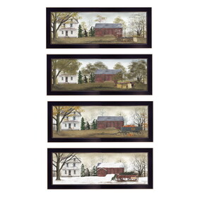 "Season's Collection" 4-Piece Vignette by Billy Jacobs, Black Frame B06787341