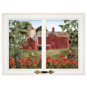"Summer Days" by Billy Jacobs, Ready to Hang Framed Print, White Window-Style Frame B06787344
