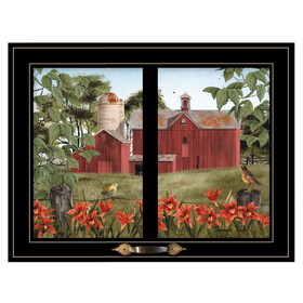 "Summer Days" by Billy Jacobs, Ready to Hang Framed Print, Black Window-Style Frame B06787345