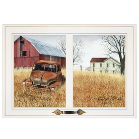 "Granddads Old Truck" by Billy Jacobs, Ready to Hang Framed Print, White Window-Style Frame B06787348